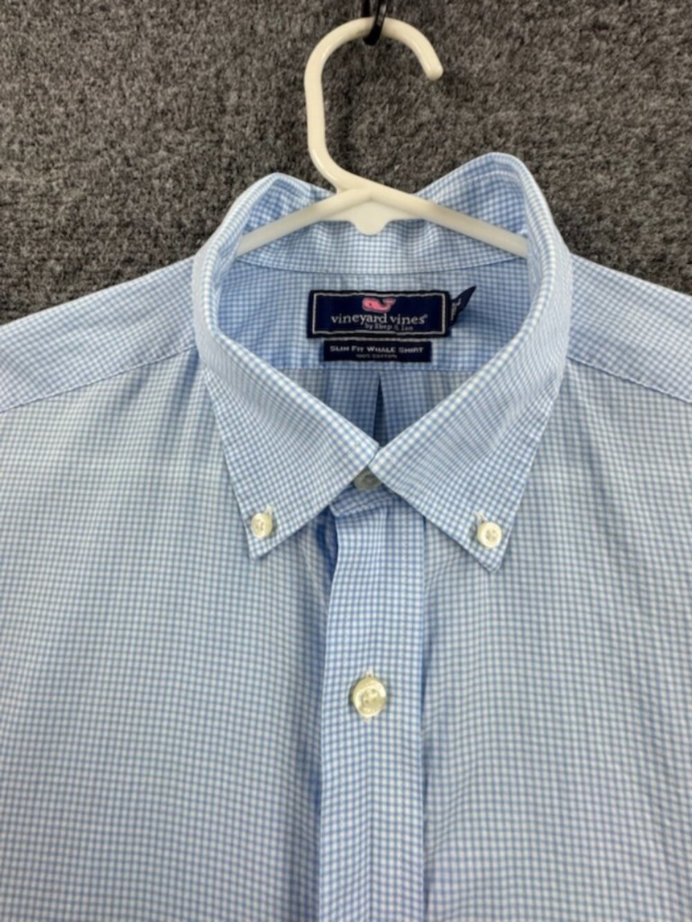 Vineyard Vines Lightweight Large Cotton Button-Down Men Slim Fit Whale Logo